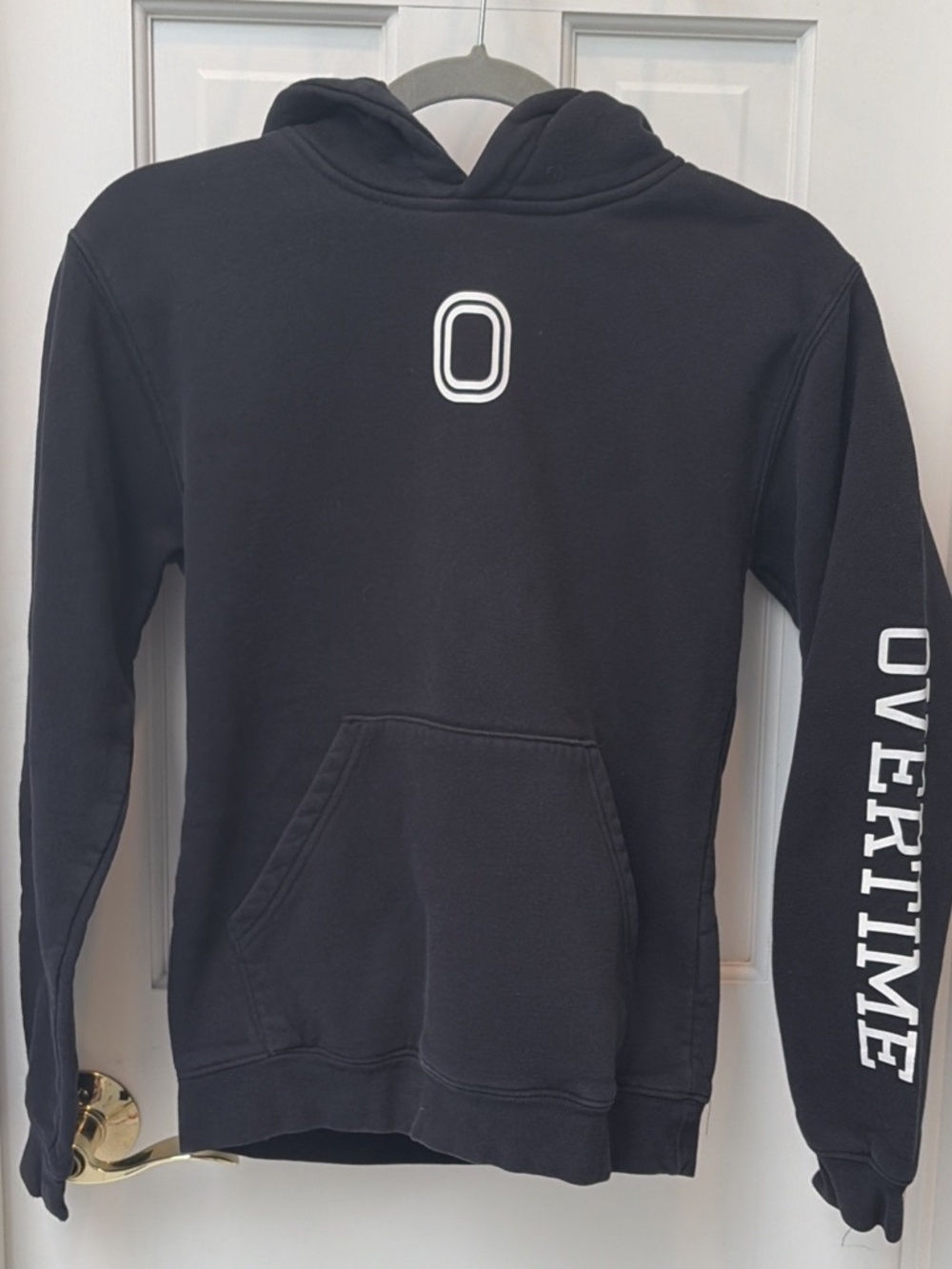 Overtime Youth Large Hooded Sweatshirt Hoodie Black